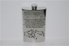 Royal Birkdale Pewter Engraved Hip Flask in Box - Excellent Condition