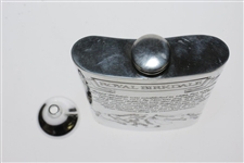 Royal Birkdale Pewter Engraved Hip Flask in Box - Excellent Condition