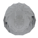 Royal Birkdale Etched Glass Paperweight by Stuart - Excellent Condition 