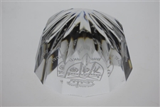 Royal Birkdale Etched Glass Paperweight by Stuart - Excellent Condition 