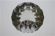 Royal Birkdale Etched Glass Paperweight by Stuart - Excellent Condition 