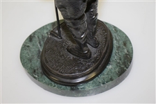 Old-Time Golfer Putting Statue on Marble Base by Bombay