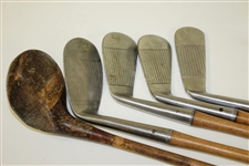 St Regis Two Star Irons w/ Straight Eight Great Lakes Wood in Canvas Bag - Five in Total