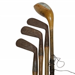 CC Chattell Co Makers Chicago Junior Club Hickory Set w/ Irons and Wood Driver