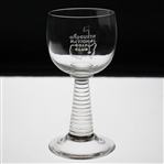 Augusta National Golf Club Classic Etched Ribbed Stem Wine Glass