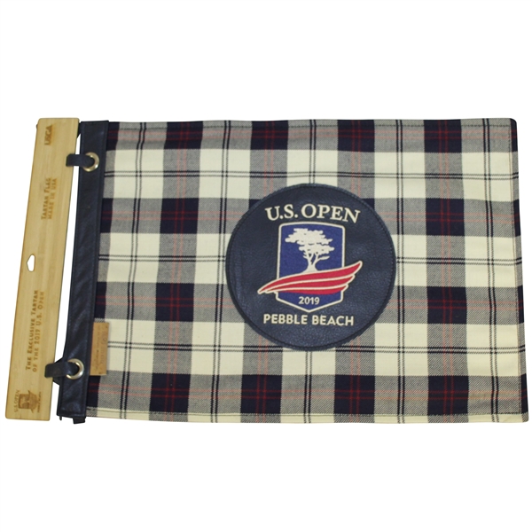 2019 US Open at Pebble Beach Embroidered Tartan Seamus Flag - Ltd Ed - Only 75 Made!
