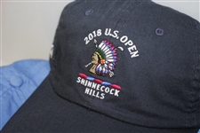 Three 2018 US Open at Shinnecock Hills Golf Hats - Navy Blue, Light Blue, & Sky Blue