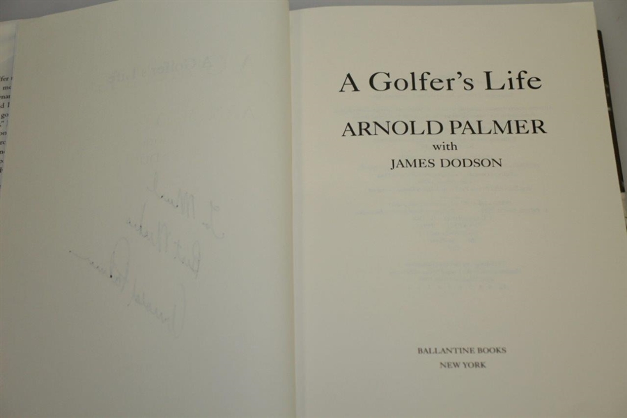 Arnold Palmer Signed 'A Golfer's Life' Book with James Dodson JSA ALOA