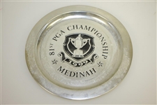 1999, 2000, 2001 & 2002 PGA Championship Commemorative Ltd Pewter Plates - Woods & Others