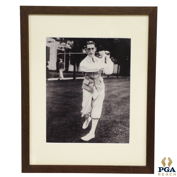 Tommy Armour Photo in Follow Through Pose Matted & Framed