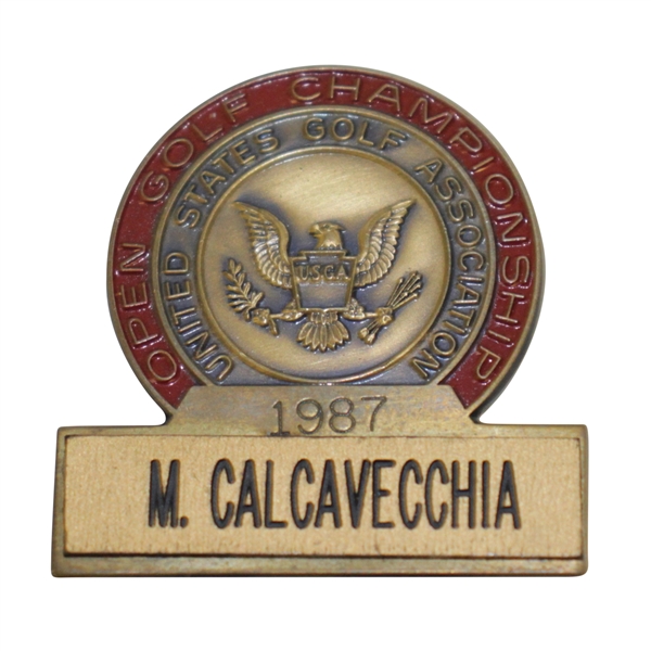 Mark Calcavecchia's 1987 US Open at Olympic Club Contestant Badge