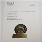 Mark Calcavecchia's 1992 US Open at Pebble Beach Contestant Badge