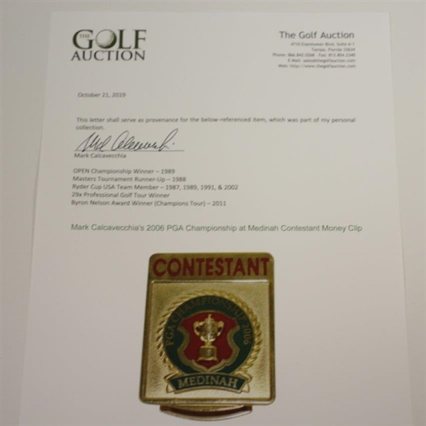 Mark Calcavecchia's 2006 PGA Championship at Medinah Contestant Money Clip