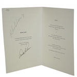 Mark Calcavecchia's 2010 OPEN Champions Dinner Menu Signed by Past Winners JSA ALOA