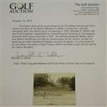 Early 1930's Augusta National Golf Club Original Photo of Pine Tree w/ Architects