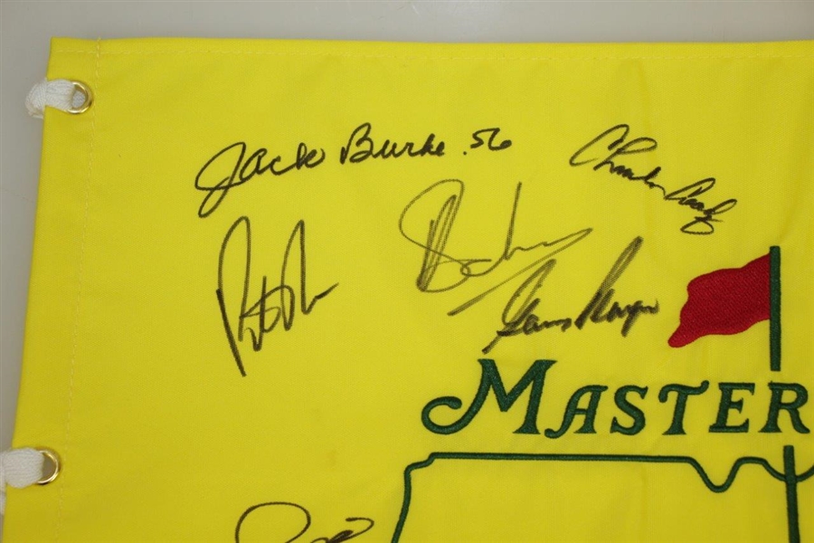 Masters Undated Embroidered Flag Signed by 13 Champs JSA ALOA