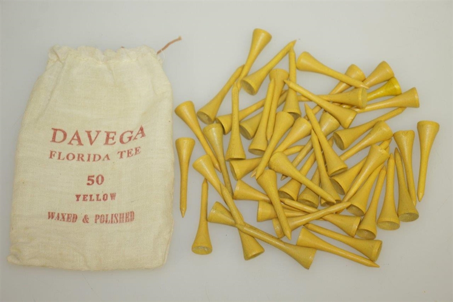 Vintage Davega Florida Tee Canvas Golf Tee Bag with Tees - Crist Collection