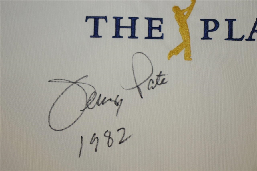 Jerry Pate Signed The Players Embroidered Flag w/ 1982 Inscription JSA ALOA