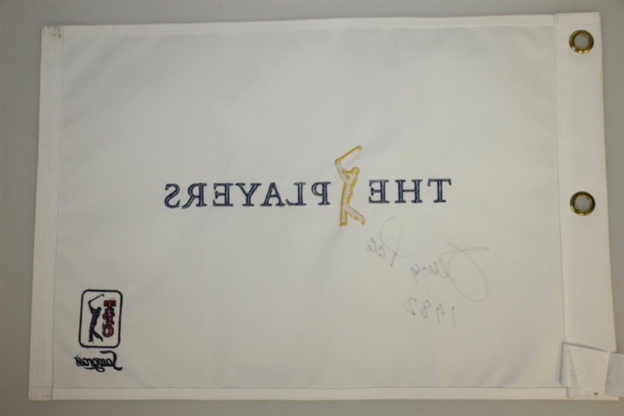 Jerry Pate Signed The Players Embroidered Flag w/ 1982 Inscription JSA ALOA