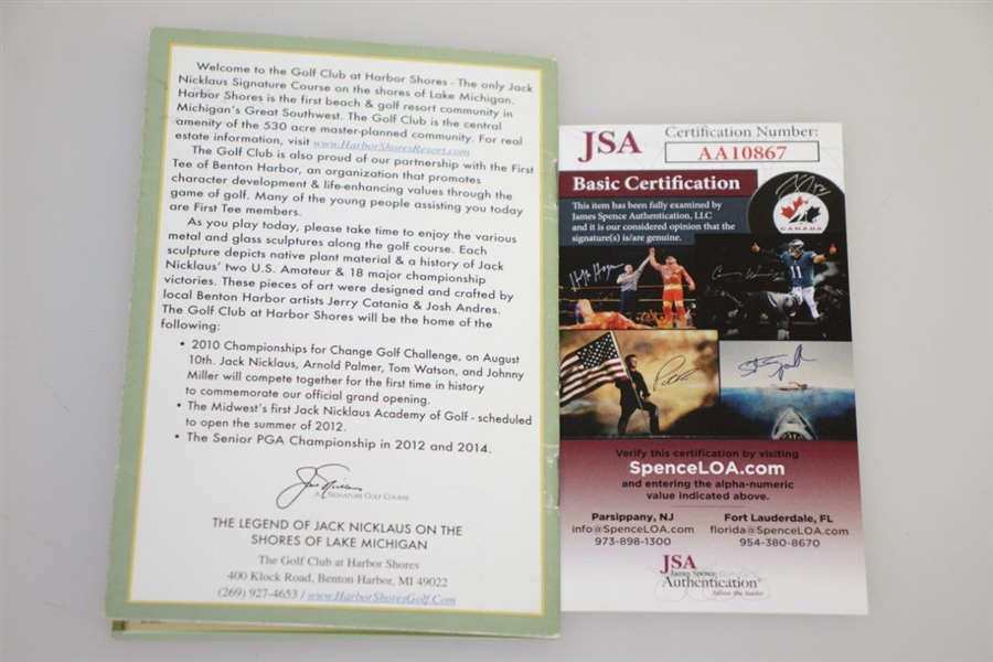 Jack Nicklaus Signed Golf Club at Harbor Shores Scorecard JSA #AA10867
