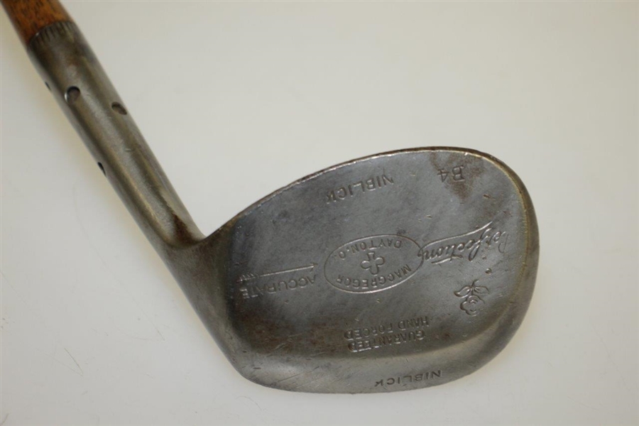 1913 MacGregor Perfection Accurate Niblick w/ Oversize Head, Maxwell Drilled Hosel & Shaft Stamp