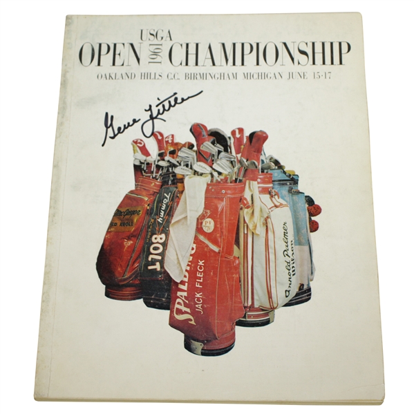 Gene Littler Signed 1961 US Open at Oakland Hills CC Program JSA ALOA