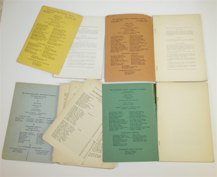 1935 - 1938 PGA Tournament Record Books by PGA of America
