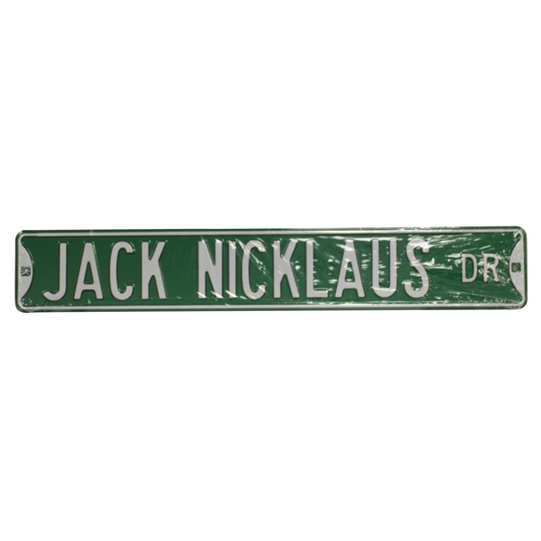 Jack Nicklaus Drive Full Size Metal Street Sign - New in Packaging