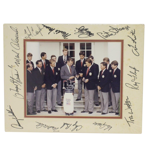 1989 Ryder Cup US Team Signed Matted Photo of White House Visit - Stewart, Watson, Etc JSA ALOA