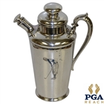 Vintage Golf Themed Pitcher w/ Incised Golfer - Meriden Co. Stamped on Bottom