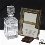 Tom Watson's 2012 Senior PGA Championship Champions Dinner Gifts of Crystal Decanter & Ralph Lauren Frame