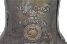 1923 First Gross Fall Open Silver Loving Cup at Brockton Country Club Trophy Given to HH Marden - Stamped Reed & Barton
