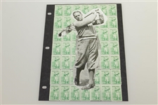 Lou Graham Signed Image w/ Bobby Jones Stamp Presentation on Reverse JSA ALOA