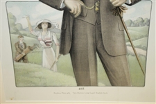 'Fashion Plate 485' - Two Button Long Lapel English Suit Illustration