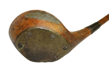 A. Campbell Special Left Handed Socket Head Wood Shafted Fairway Club w/ Head Stamp