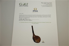 A. Campbell Special Left Handed Socket Head Wood Shafted Fairway Club w/ Head Stamp