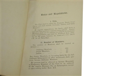 1904 Falkirk Tryst Golf Club Rules & Regulations Booklet