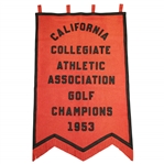 1953 California Collegiate Athletic Assoc. Golf Champions Banner Given to San Diego St