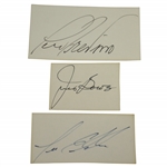 Lee Trevino, Julius Boros and Lee Elder Signed Cards JSA Certs
