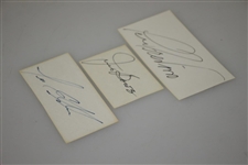 Lee Trevino, Julius Boros and Lee Elder Signed Cards JSA Certs