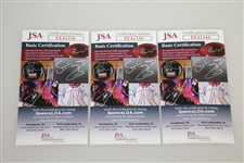 Lee Trevino, Julius Boros and Lee Elder Signed Cards JSA Certs
