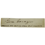 Gene Sarazen Fountain Pen Signature w/ American and British Open Golf Champion JSA ALOA