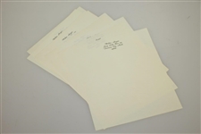 Walter Hagen Personal Letterhead Stationary w/ Traverse City, MI & Equipment Headings
