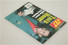 1997 JET Tiger Woods w/ 1st Masters Trophy & Green Jacket Magazine - No Label