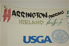 Padraig Harrington Signed USGA Handwritten Tournament Used Scoreboard Tile JSA ALOA