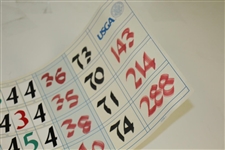 Padraig Harrington Signed USGA Handwritten Tournament Used Scoreboard Tile JSA ALOA
