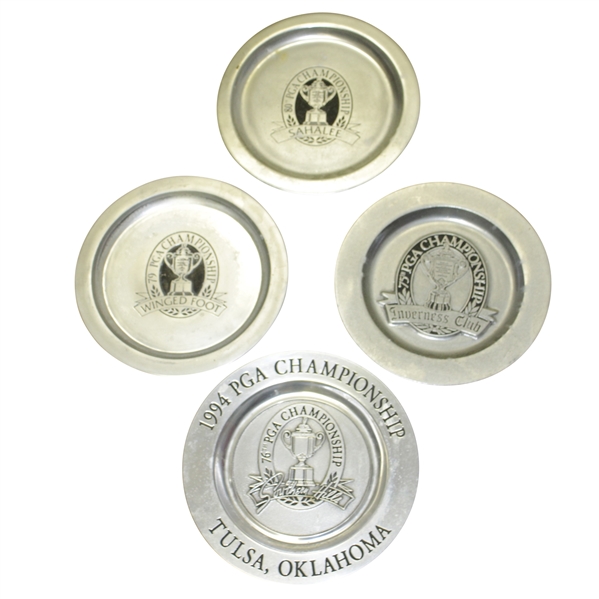 1993, 1994, 1997, & 1998 PGA Championship Commemorative Limited Pewter Plates