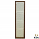 Bobby Jones Grand Slam of Golf - Tournament Synopses Framed Presentation