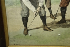 'Stymied' by A.B. Frost Print From Palm Valley Arts Golf Icons Set 