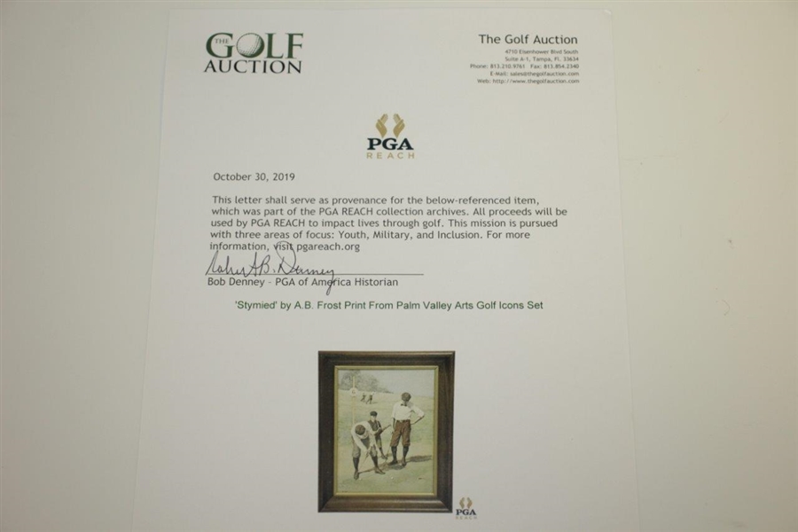 'Stymied' by A.B. Frost Print From Palm Valley Arts Golf Icons Set 